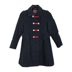 Rothschild faux wool double-breasted bandmaster military-style dress coat - 7/8